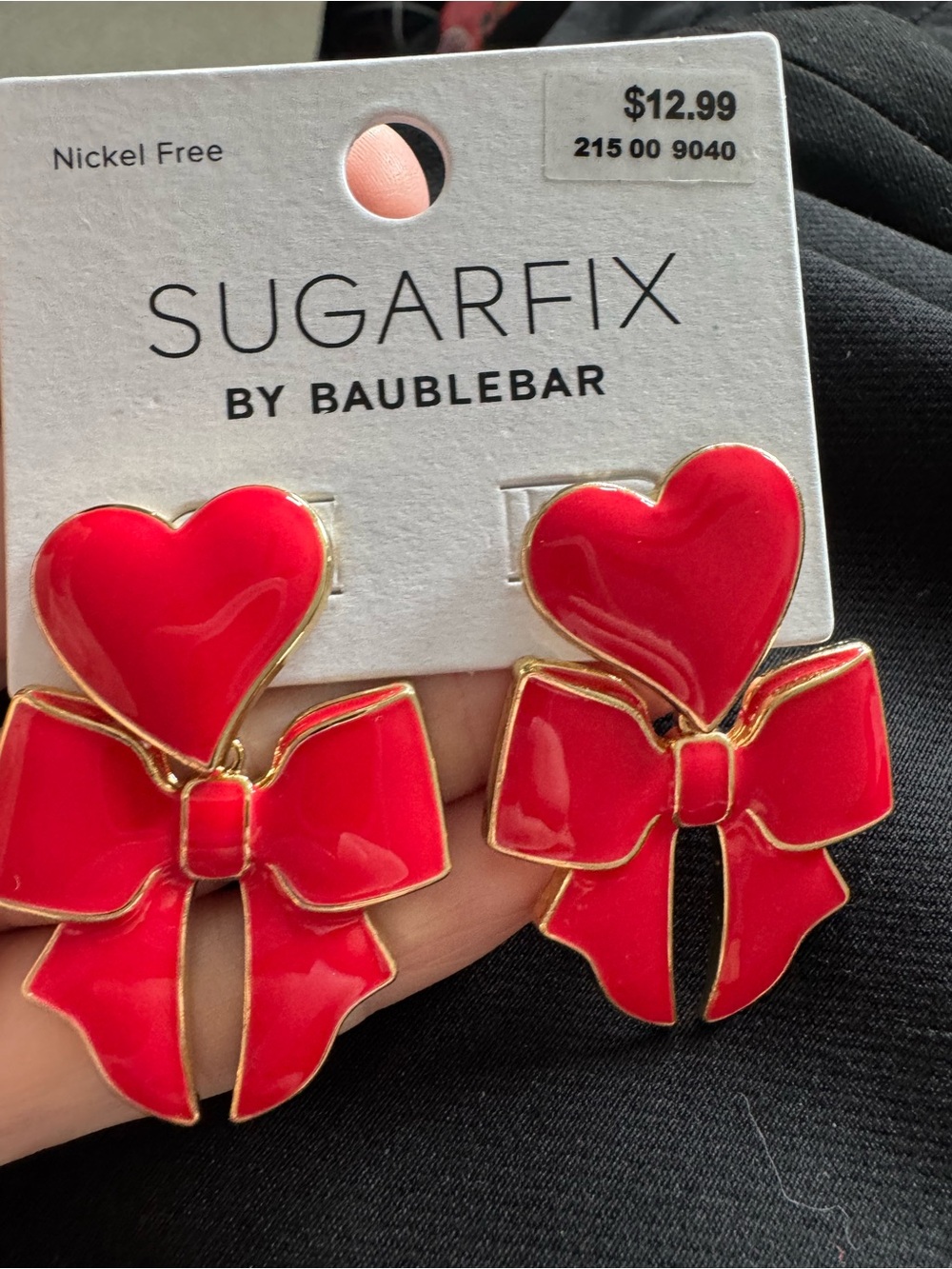 Sugarfix by BaubleBar Red Heart & Bow Earrings
